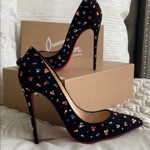 Louboutin Follies Strass 100 Glitter Solaria